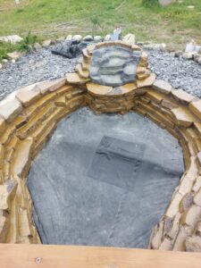 Water Feature built into Pond